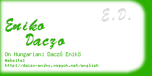 eniko daczo business card